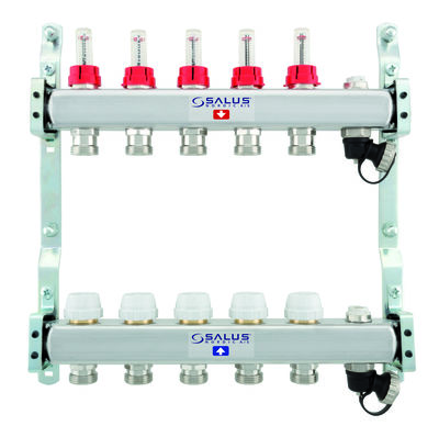 Salus Gulvvarmemanifold 10-kreds Med Flowmeter
